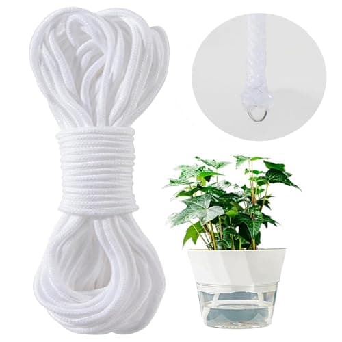 Casa De Amor 50 Feet Self-Watering Wick Cord, Automatic Plant Watering System for Vacation Plant Care, DIY Potted Plant Sitter Rope for Indoor Use (Pack of 2)