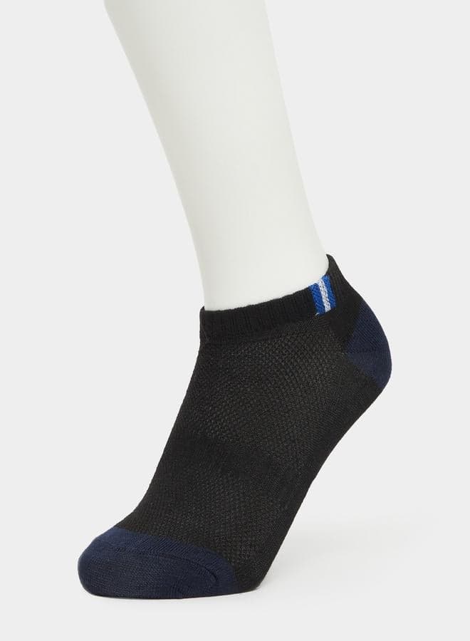 Pack of 5 - Contrast Detail Ankle Socks