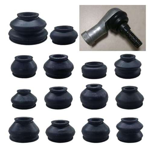 14PCS Automotive Tie Rod End Boots Ball Joint Rubber Tie Rod Boot Car Suspension Steering Accessories Universal Turn To Rod Dust Cover Replacement Fit for Most Vehicles