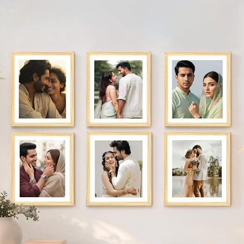 Art Street Premium Photo Frame for living room, Classic Aesthetic Design Photo Frames for Photograph, Art Work, Kids Room Set of 6 (8x10 Inch, Beige)