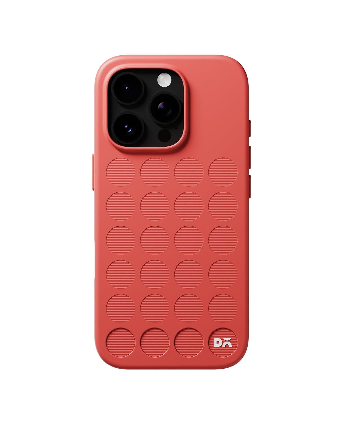 DailyObjects iPhone 16 Pro Stack Signature Magnetic Case Cover | Compatible with Magsafe | Camera & Body Protection | Shock/Scratch Proof| Dual Hybrid Protection | Wireless Charging - Coral Red