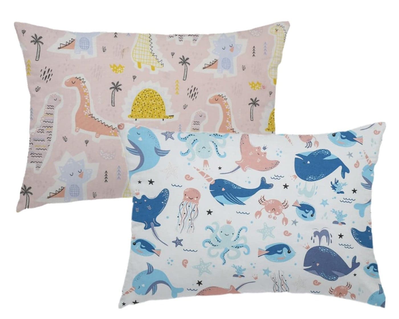 Kid Toddler Pillowcase2 Packs 100 Cotton Pillow Cover for Kids Boy Girl Bedding15x23 Pillowslip Case Fits Pillows Sized 13x18 or 14x19Envelope Closure Travel Pillow Pillowcase