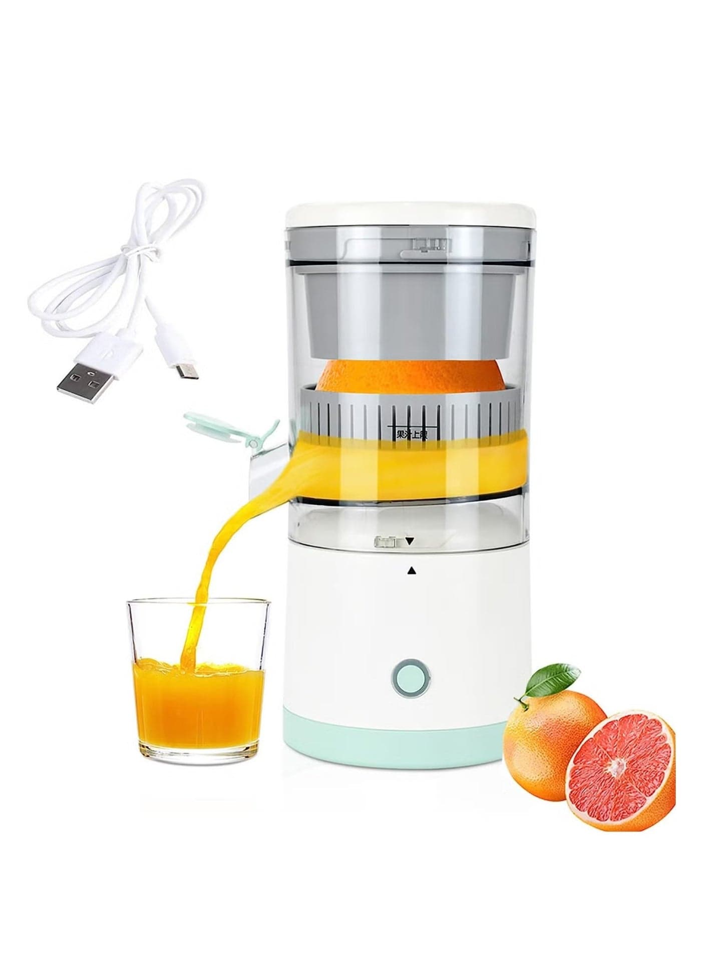 Wireless Fully Automatic Electric Juicer, 700ML Portable Blender, Mini Juicer with Pomace & Juice Separation, Over 90% Juicing Rate, BPA Free – Ideal for Passion Fruit, Lemon, Orange, Pears