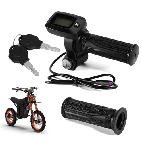 Dilomber Upgraded NFC-Bike Throttle and Left Side Grips Fits for Tuttio Soleil 01 Electric Dirt Bike Only New Version Keyless w/LCD Display M Button NFC Unlocking