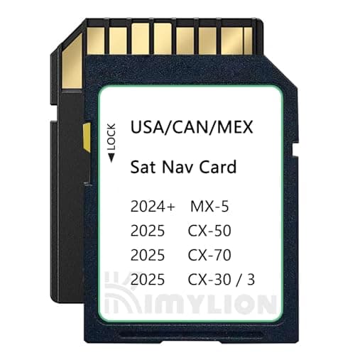 Upgraded Navigation SD Card, GPS SD Map Card Compatible with 2025 CX-50/3 / CX-30 / CX-70, 2024+ MX-5, USA/CAN/MEX Maps