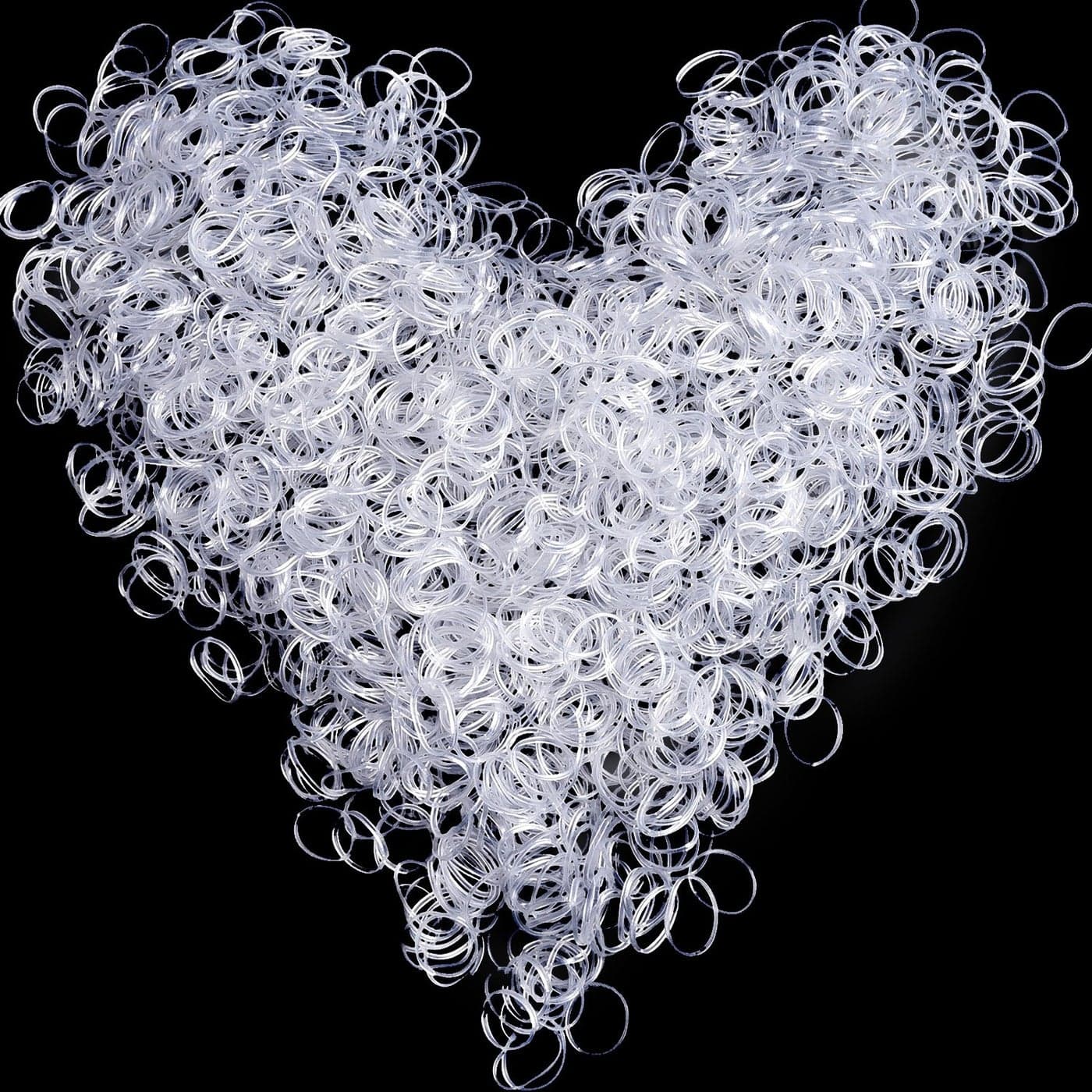 Hicarer Pack of 2000 Mini Rubber Bands Soft Hair Elastics Braiding Bands for Children Hair Small Dreadlocks Wedding Hairstyle and More Clear