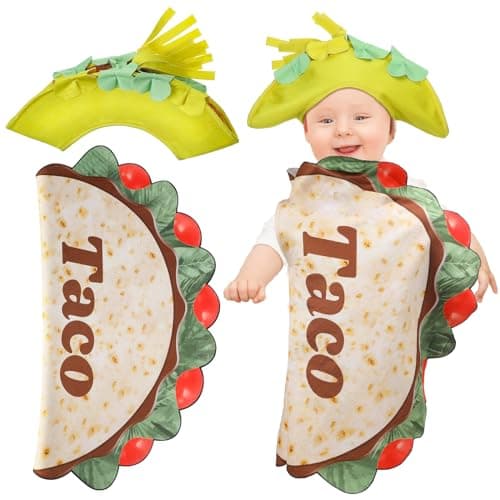 Funnysoft Baby Taco Costume Set Cinco De Mayo Mexican Fiesta Taco Role Play with Hat for Boys and Girls Costume06 Months