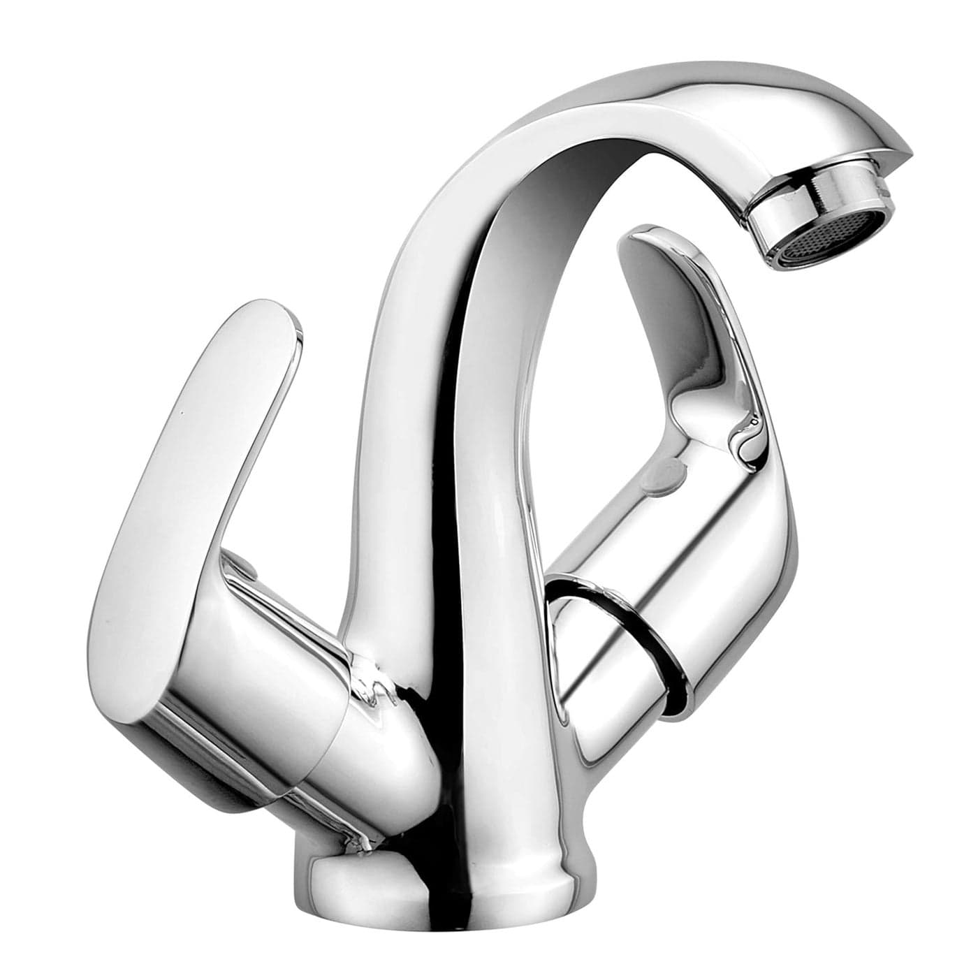 ALTON Metrix Brass Chrome Centre Hole Basin Mixer Silver Large