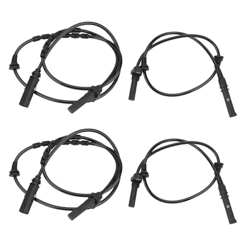 WMPHE 4 Pcs ABS Wheel Speed Sensors Compatible with BMW X5 X6 2008 2009 2010 2011 2012 2013 2014 2015 2016 2017 2018, Front and Rear abs Sensors, Replacement for 34526771776, 34526771777