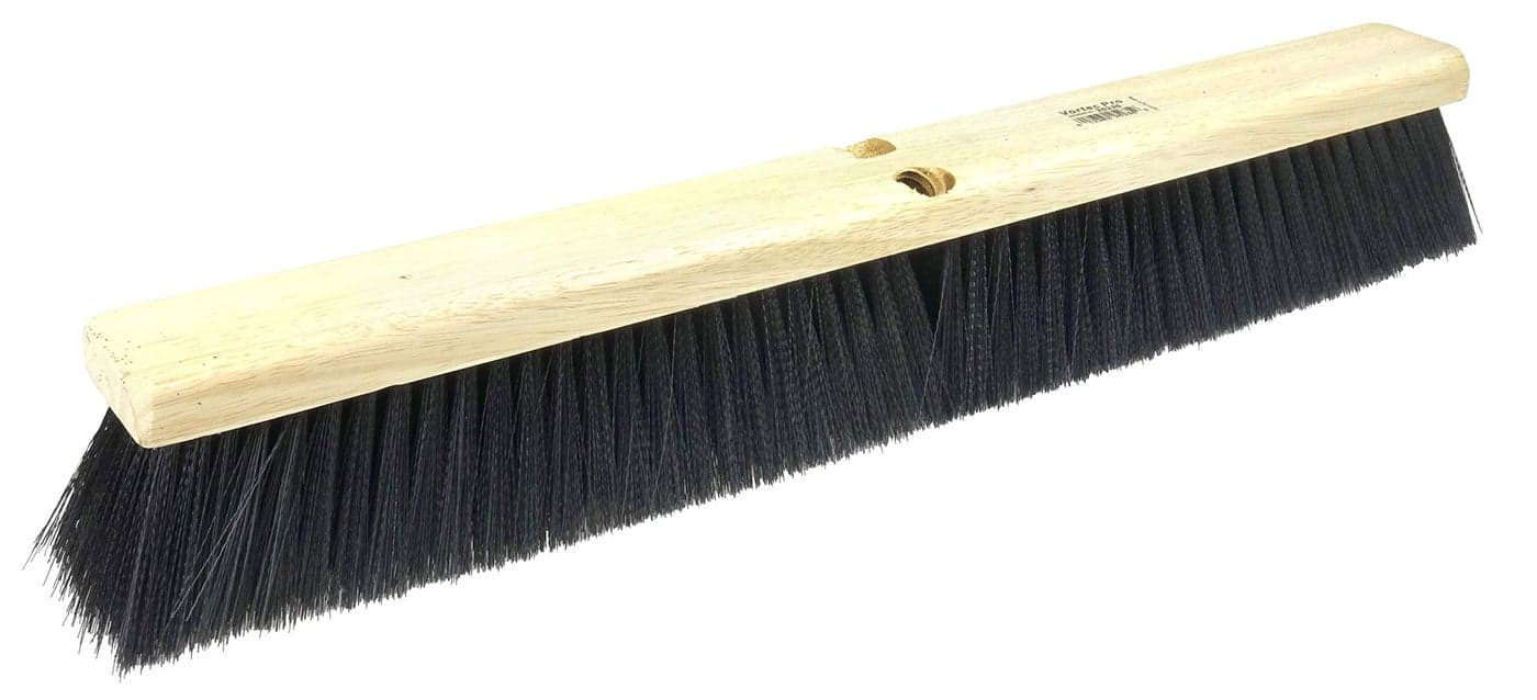 Weiler 25235 24" Vortec Pro Medium Sweep Floor Brush, Polystyrene Border With Black Polypropylene