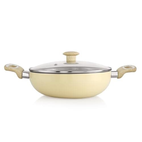 COOKWELL Non Stick Kadai 2.5L Stir-Fry Pan (German Microcrystal Technology) (Granite)
