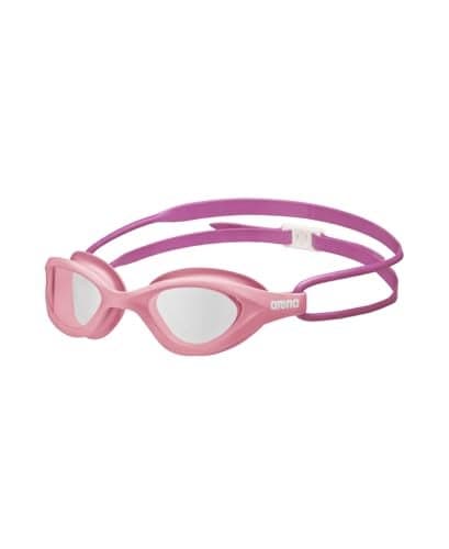 ARENA Unisex Junior 365 Swim Goggles for Kids Ages 6 to 12 Non-Mirror Shatterproof Lenses No Leak Anti-Fog Coating, Clear/Pink/Violet