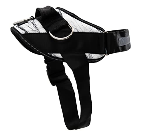 ShawnCo Essential Dog Harness, No-Pull Pet Vest with 3 Leash Clips, No Choke, Reflective, Adjustable and Padded, for Easy Walking and Training for Small, Medium and Large Dogs (White Marble, S)