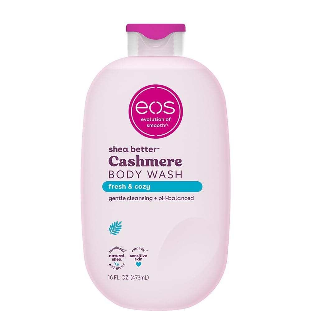 eos Shea Better Cashmere Body Wash Fresh Cozy Moisturizing pH Balanced Body Wash Creamy Gel Formula Paraben Phthalate Free Sensitive Skin 16 fl oz