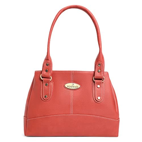 Fostelo Women's Birdie Satchel Tote Handbag for Women | Ladies Purse | Stylish Shoulder Bag | Gift For Women | Red