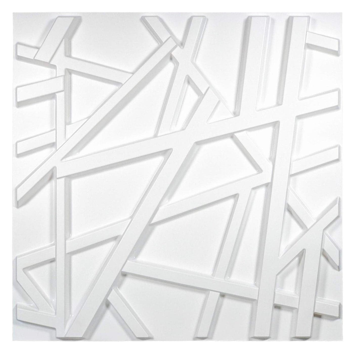 Art3d 197 x 197 Pack Of 12 Wall Panel Stripes White