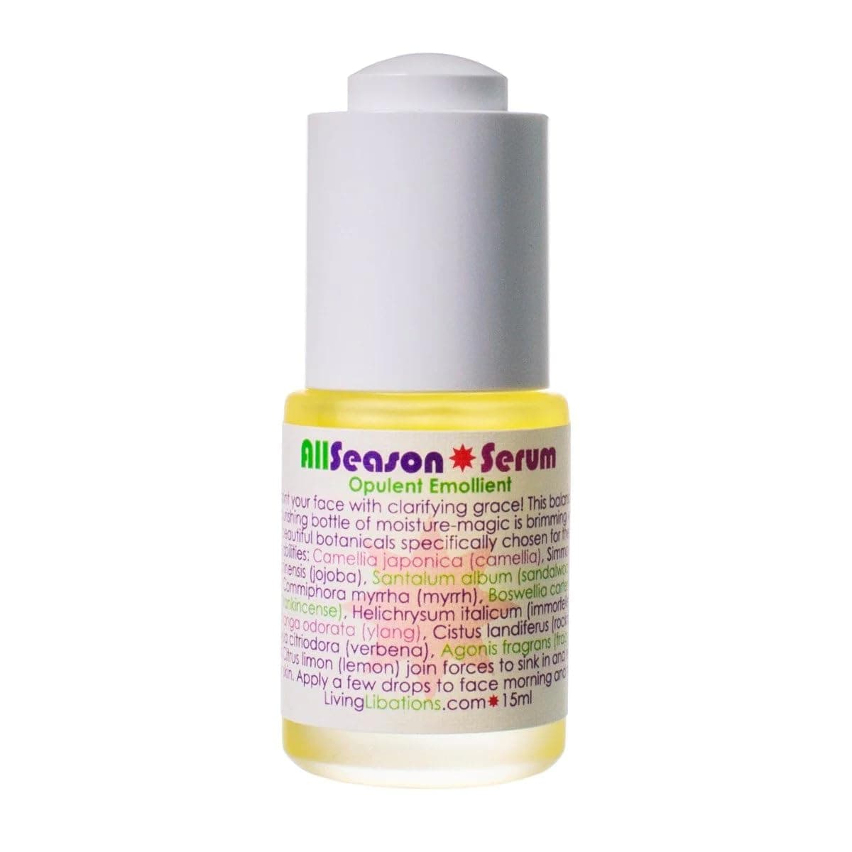 Living Libations Organic All Season Serum Natural Wildcrafted Clean Beauty 5 oz 15 ml