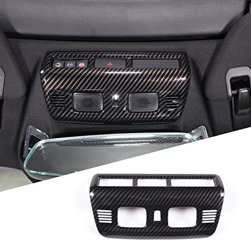 Sekhyna ABS 1PCS Reading Light Lamp Frame Cover Trim Compatible with Corvette C8 Stingray 2020-2023 Roof Console Decoration Cover Trim Accessories (ABS Carbon)