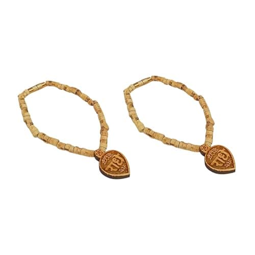 KAUSHEVA Small Tulsi Mala with Radhaji Locket for Laddoo Gopal Set of 2 Mala