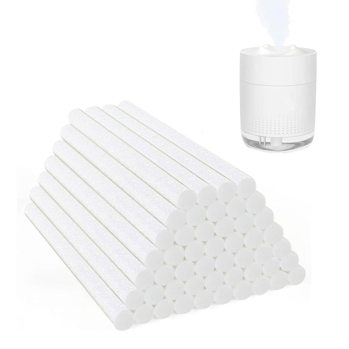 40 Pcs Humidifier Replacement Filter Cotton SticksCotton Filter Refill SticksCar Diffuser Sponge RefillSticks WickHumidifierSticks for USB Radiator Mini HumidifiersBedroom10x07cm