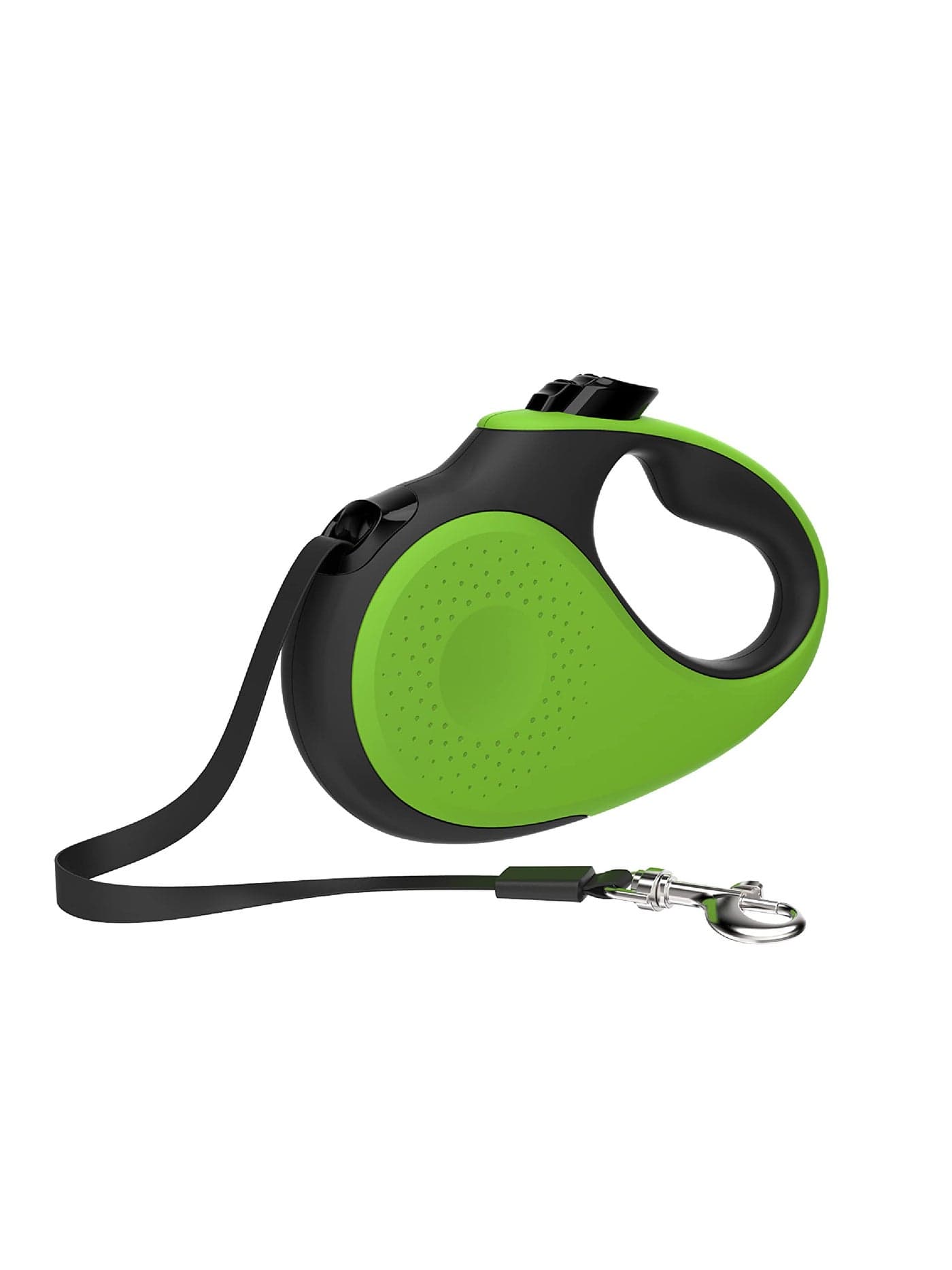 Pets Empire 360° Tangle-Free, Heavy Duty Retractable Dog Leash with Anti-Slip Handle; 16 ft Strong Nylon Tape; One-Handed Brake, Pause, Lock (Green, Large)
