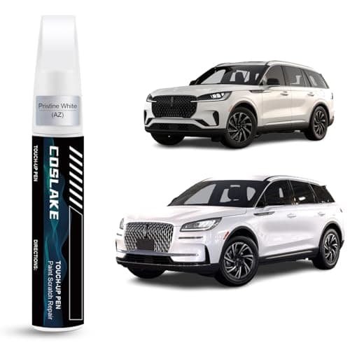 COSLAKE Car Touch Up PaintPristine WhiteAZ for LINCOLN Car Paint Scratch Repair Kit Quick Easy Solution to Repair 2 in 1 Scratch Remover Pen with 2PCS Disposable Micro Applicators