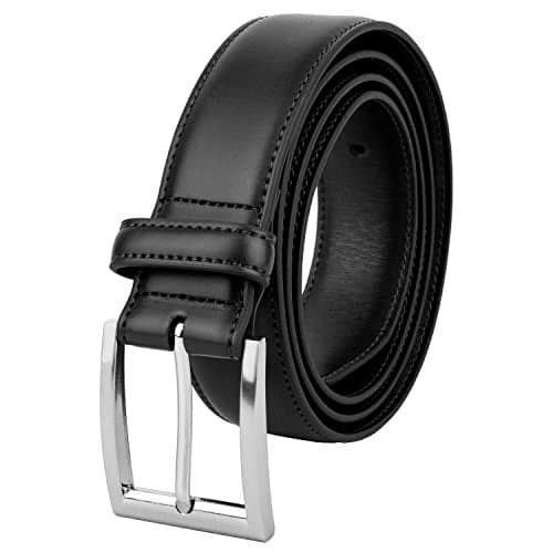 Gelante Men's Classic Dress Leather Belt G2064-Black-XL (42-44)
