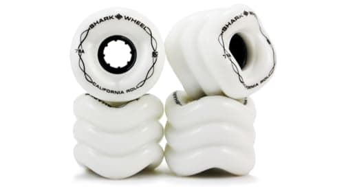 Shark Wheel California Roll 60mm 78A Small SkateboardLongboard Wheels White