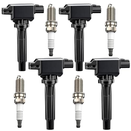 4Pcs Ignition Coil Pack & Spark Plugs Fit for Mazda 13-20 CX-5, 16-21 CX-3, 20-23 CX-30, 23 CX-50 2.5L L4, 16-22 MX-5 Miata Replace# UF656 PE0118100 PE0118100A PE2018100 PE2018100A UF805 93501