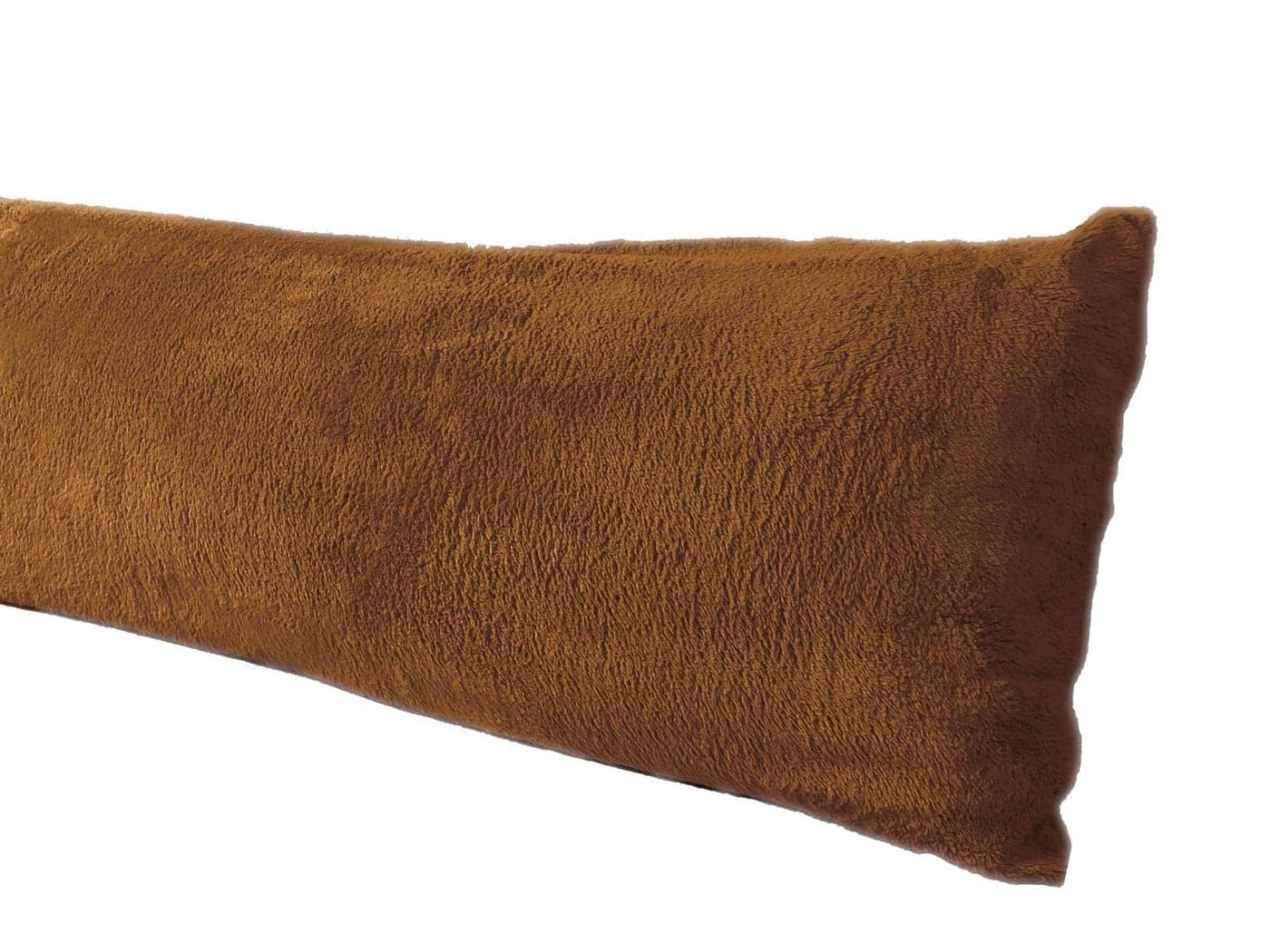 Extra Soft Body Pillow Cover, Sherpa/Microplush Material, 20x54 Inches, Zipper Closure (Caramel)