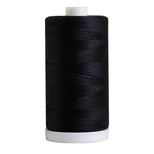 Connecting Threads Black 100 Cotton Thread for Sewing Quilting and Crafting 50Weight 1200 Yard Large Spool Black