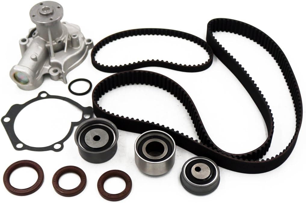 WQ W&Q AUTO PARTS Timing Belt Kit with Water Pump and Tensioner for Hyundai Sonata, Santa Fe, Kia Optima 2.4L G4JS (1999-2006)