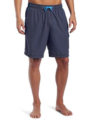 Speedo Mens Swim Trunk Knee Length Marina Volley GreyBlue