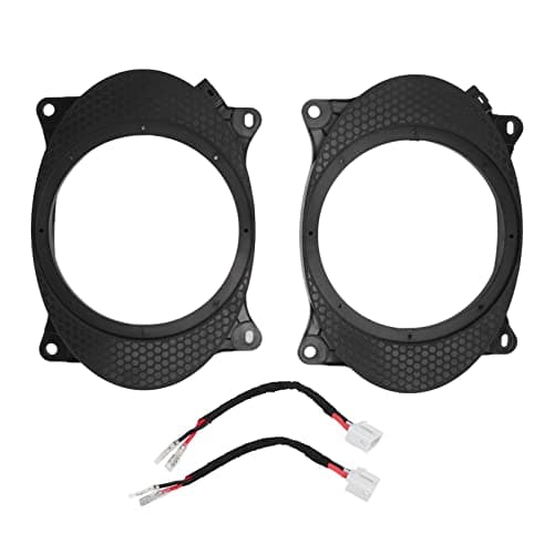 6X9 to 6.5 Speaker Adapter Naroote,Ring Speaker Adapter Spacer,2pcs 6.5inch Black Speaker Adapter Bracket Ring,Speaker Adapter Spacers Bracket with 2 Wire Harness Replacement for Levin(6X9)