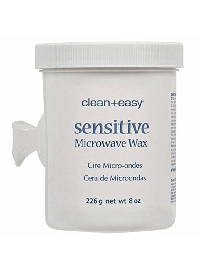 Microwave Wax, Soft Wax for Face & Full Body Waxing, No-Strip Hair Removal Wax for Delicate & Sensitive Skin, Salon and At-Home Use, 8 oz