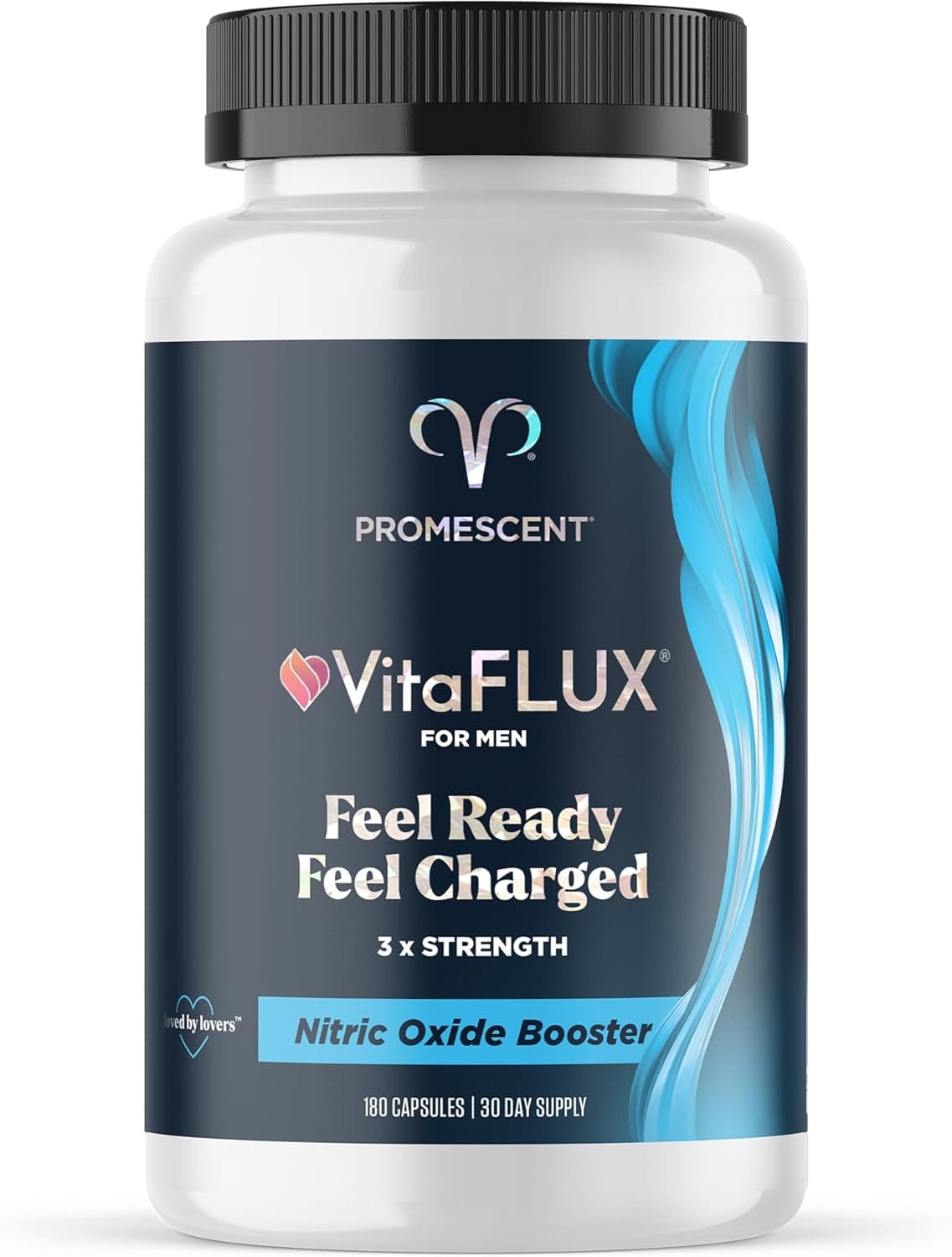 Promescent VitaFLUX Nitric Oxide Supplement L Arginine l Quality Citrulline Supplements for Men Supports Healthy Blood Flow Nitric Oxide Booster Arginine Supplement 180 Capsules