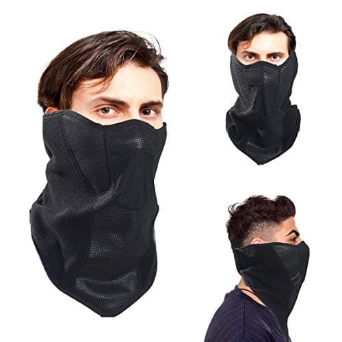 Omenex Balaclavas,Windproof Adjustable Stable Earloop Half Face Mask Neck Gaiter,Breathable Area for Snowboard Ski Camping Motorcycle Cycling Bike Hiking Skateboard Skull(Long Neck Style)