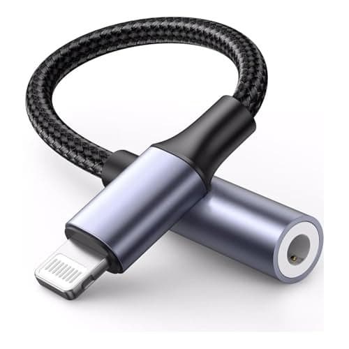 CARE CASE Ligtning to 3.5mm Audio Jack Adapter, Headphone Aux Connector Nylon Cable (Pack of 1)