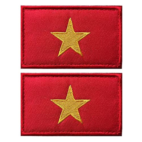 stidsds 2 Pack Vietnam Flag Patch Vietnam Flags Embroidered Patches Vietnam Flags Military Tactical Patch for Clothes Hat Backpacks Pride Decorations