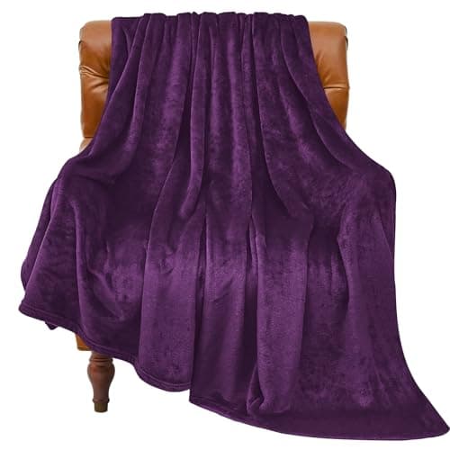 BEDELITE Fleece Blanket Purple Throw Blankets for Couch & Bed, Luxury Plush Cozy Fuzzy Blanket 50" x 60", Super Soft Warm Lightweight Throw Blanket for Travel Camping