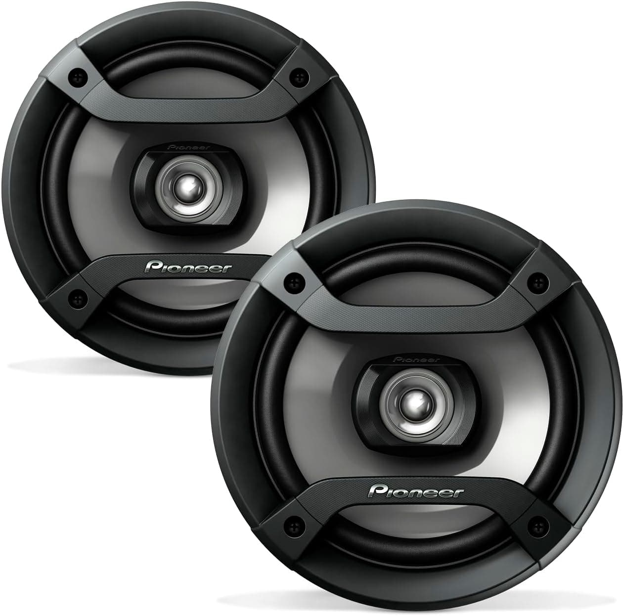 Pioneer FSeries TSF1634R 65 Round Coaxial 2Way Car Speakers Pair 200W Black