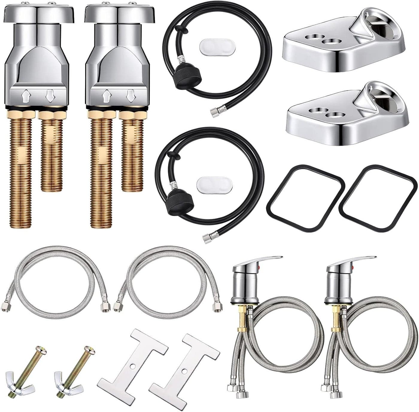Shampoo Bowl Vacuum Breaker Kit Shampoo Bowl Faucet Salon Sink Parts Shampoo Sink Parts for Replacement 16 Pcs