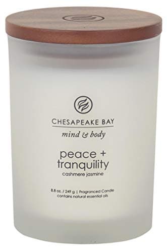 Chesapeake Bay Candle Scented Candle Peace + Tranquility (Cashmere Jasmine) Medium Jar Home Décor