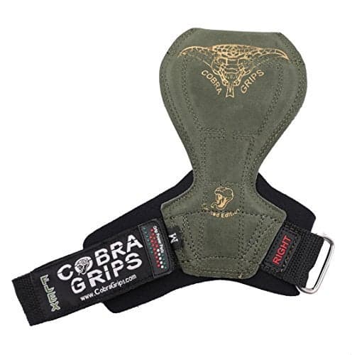 2018 Cobra Grips Flex Model Weight Lifting Gloves Heavy Duty Straps Alternative Power Lifting Hooks Best for Deadlifts with Padded Wrist Wrap Support Bodybuilding (Large, Green Rubber)