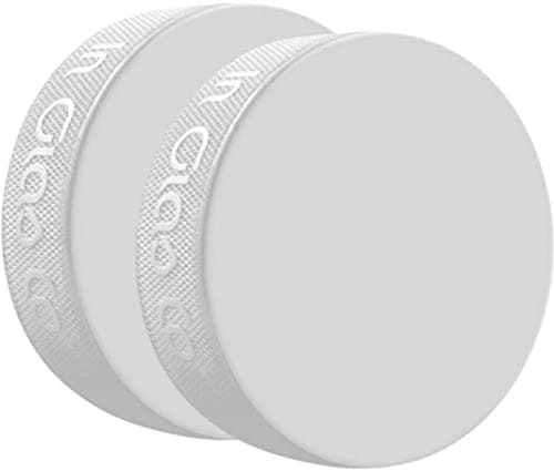 Inglasco (2) Goalie Trainer Ice Hockey Pucks 6oz White