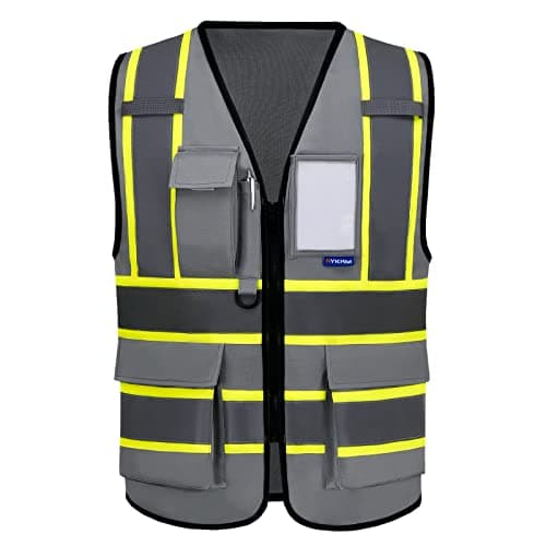 AYKRM 11 colors available grey reflective vest for men