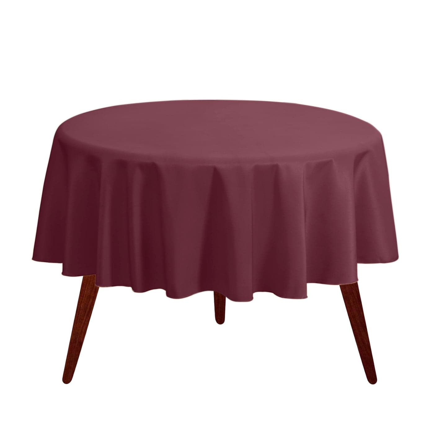 Gee Di Moda Round Tablecloth 70 Inch Burgundy Round Table Cloth for 24 to 48 Inch Round Tables Heavy Duty Washable Fabric for Buffet Table Holiday Party Dinner Wedding Baby Shower
