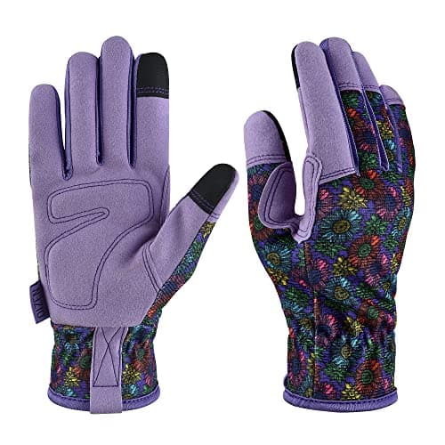 OIZEN Gardening Gloves for Women and Men,Garden Gloves with Touch Screen, Thorn Proof Puncture Resistant Working Gloves, Gardening Gifts for Women, Size Large