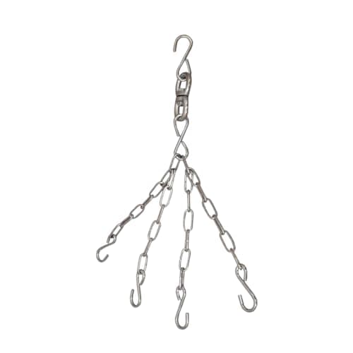 Aurion Steel Chain for Boxing Bag,Chain for Hanging Punching Bag for Home, Non-Corrosive Stainless Steel, 4 Strands & Solid S Hooks, Rust Proof, Industrial Strength, Adjustable Length for Boxing, MMA