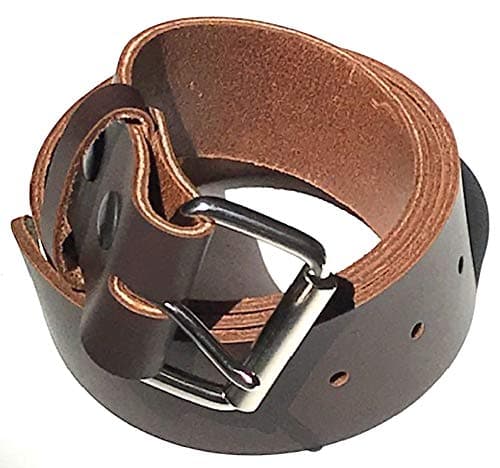 Dangerous Threads Mens Heavy Brown Leather Belt 1 3/4" Wide (38)